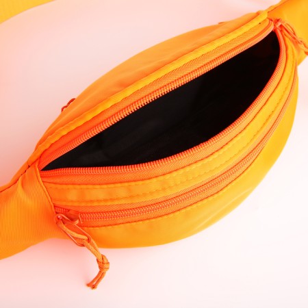 Lightning waist bag, 2 pockets, orange color-4