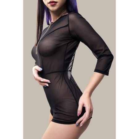 Erotic overalls Waname Preciosity with sleeves ¾ black (42-44)-13