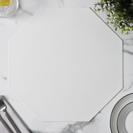 Napkin kitchen "TEM", 38 × 38 cm, white color, octagon-2