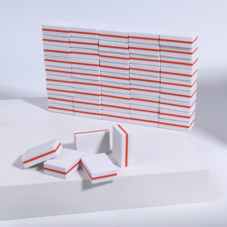 Buffs sandpaper for nails, set 50 pcs, bilateral, 3.5 × 2.5 cm, white color-2