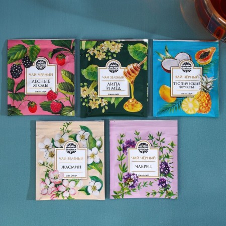 Gift set "for good luck": tea assorted 36 g (5 tastes x 4 pcs.), Mug 300 ml.-3