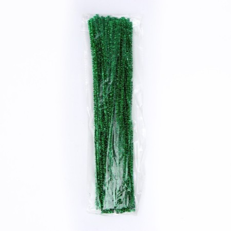 Wire with a pile for crafts "Shine", set of 50 pcs., Size 1 pc. 30 × 0.6 cm, the color is light green-3