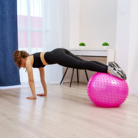 Fitball ONLYTOP, D = 55 cm, 800 g, massage, MIX colors-7