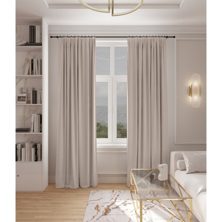 Preston curtain, size 180x280 cm, Latte color