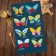 Kitchen towel "Rainbow butterflies" 35x60 cm