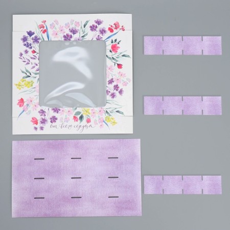 Box for sweets, confectionery packaging, 16 cells "From the whole heart", 18.9 x 18.9 x 3.8 cm-4