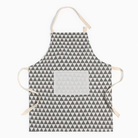 Apron of Dolyana "Triangles", gray color, 60 x 67 ± 4cm, 100%PE-1