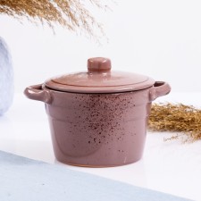 Горшок керамический для запекания "Агне" серый, 0,5л