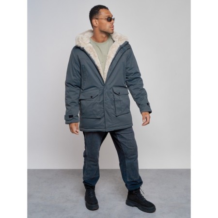 Winter male park, size 54, dark gray color-9