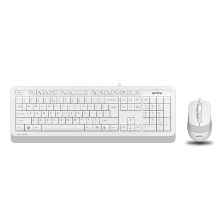 Keyboard + Mouse A4Tech FSTYLER F1010 CLAV: White/Gray Mouse: White/Gray USB Multimedia (F10 10046