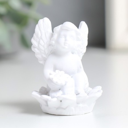 Souvenir Polystone "White Angel on Flower" MIX 3.6x3.7x5 cm-2