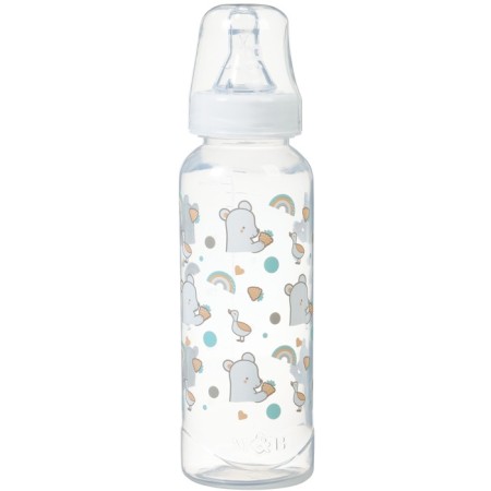 A set of bottles for feeding "Teddy Bear" 150 and 250 ml, Basic series, straight, mix-3