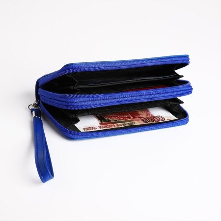 Women's wallet with lightning, blue color-3