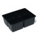 Cassette for seedlings, for 4 cells, 180 ml, plastic, black, 18 × 13 × 6 cm, in the set 10 cassettes, GreenGo