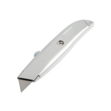 A universal tundra knife, a metal case, a trapezoidal blade, 19 mm