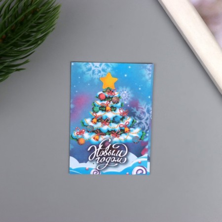 Postcard with seeds "grow itself" "Happy New Year" 5*7cm