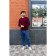 Jumper male ise, size 56, burgundy color