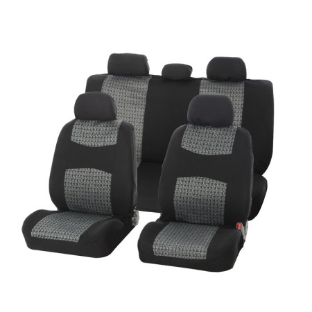 Autoshekhli universal Nova Bright, black with gray inserts, jacquard, 11 items