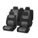 Autoshekhli universal Nova Bright, black with gray inserts, jacquard, 11 items