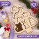 New Year's set for creativity. Wood painting "Magic Christmas tree"