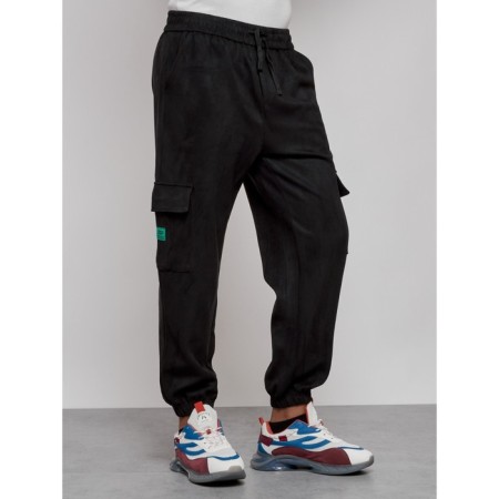 Joggers are sports male, size 56, black color-6