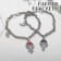 Bracelets "Demetrons" Men's female with dolphins, black and red color in silver, 17 size