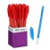 Ballpoint pen "stripes" 0.5 mm, blue rod, in the display, mix case (barcode on the piece)