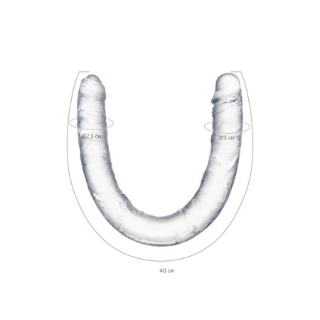 Fallomitator Bilateral Toyfa Double Dildo, TPR, Transparent, 40 cm-11