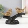 Polystone souvenir "Two golden birds on a branch" 20x6x14 cm