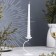Summary Metal for 1 candle "Mona", 14x7.3 cm, white