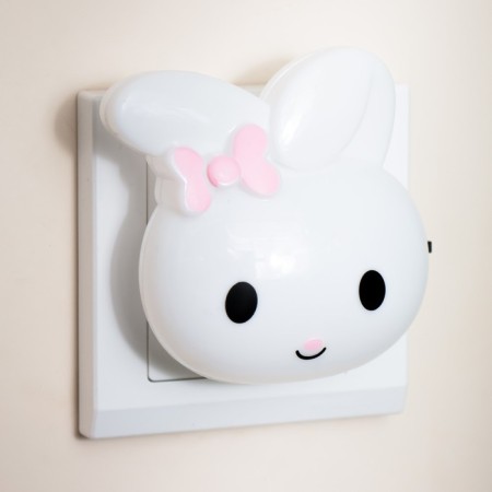 Nightmare "Bunny with a bow" LED white 8x7x8 cm Risalux-1