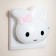 Nightmare "Bunny with a bow" LED white 8x7x8 cm Risalux