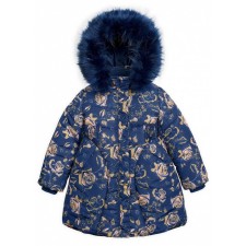 Coat for girls, height 110 cm, dark blue color