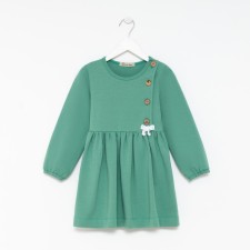 Dress for girls, malachite color, height 98 cm