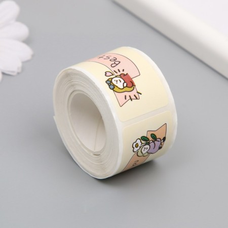 Stick Paper "with the best wishes" 2.5x7.6 cm 120 pcs in a rolon 3x5x5 cm-1