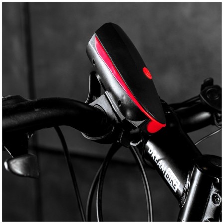 Bicycle front lamp with a signal 300 Lumens, USB, 1200MAH, Red color-6