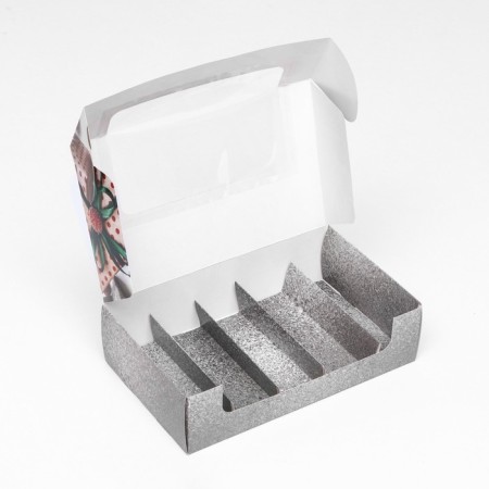 The box is folding, under 5 eclairs "New Year's gifts", 25.2 x 15 x 6.6 cm-8