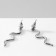 Earrings Metal "Snake" miniature, silver color