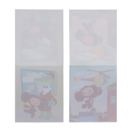 Notepad A7 (20.5 x 7 cm) "Cheburashka", set 2 pieces, 50 sheets, on glue-4