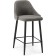 Harmar jama metal/velor, black/gray 46x53x90 cm