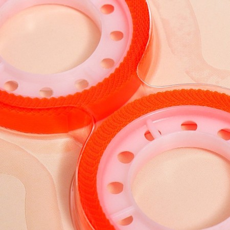 Set 2 pieces, adhesive tape textual (renamed) 75mm x 10m, orange fluorescent-4