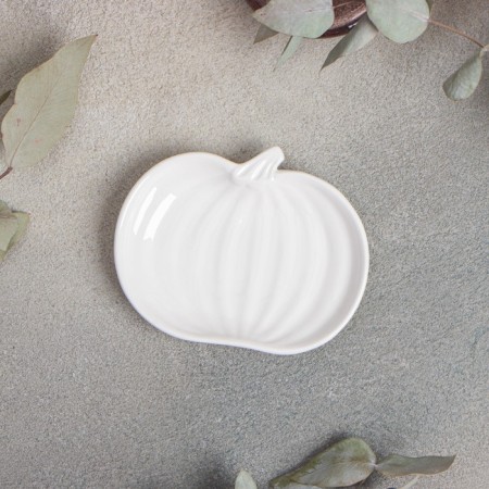 Porcelain dish Magistro "Pumpkin", D = 11.2 cm, white color-1