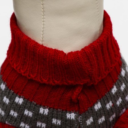 Sweater "Running Deer", M (DS 26, Osh 26, OG 28-46 cm), burgundy-5