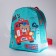 Baby backpack on a zipper, a reflective strip, turquoise color