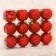 Set of balls plastic D-6 cm, 12 pcs "Glitter chain" red