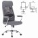 Office armchair Brabix "Flight ex-540", chrome, fabric, mesh, gray