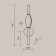 Bra Maytoni Mod347wl-L8BS3K Foresight, 140x1110x600 mm, LED, 8W, 480LM, 3000K, Brass color