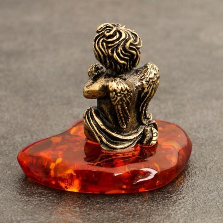 Sur Angel Suscent Survenger, brass, amber, 3.8x1.5x1.5 cm-2