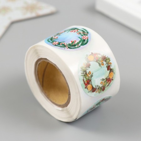 New Year Stick Paper "Time for a fairy tale" d = 2.5 cm 252 pcs in the roll-1