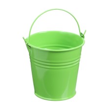 Bucket of decorative, average: height 8 cm, diameter 8 cm, green